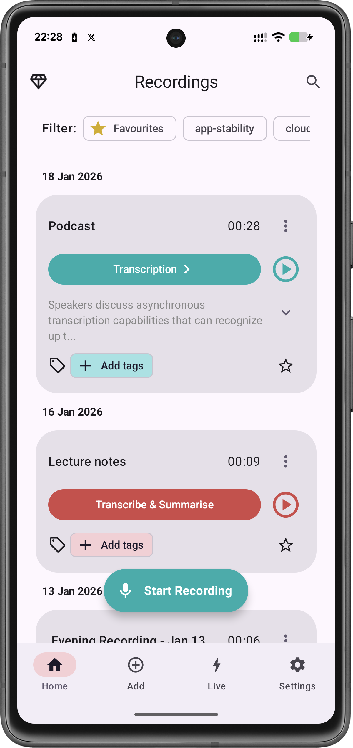 Transcribee App Screenshot